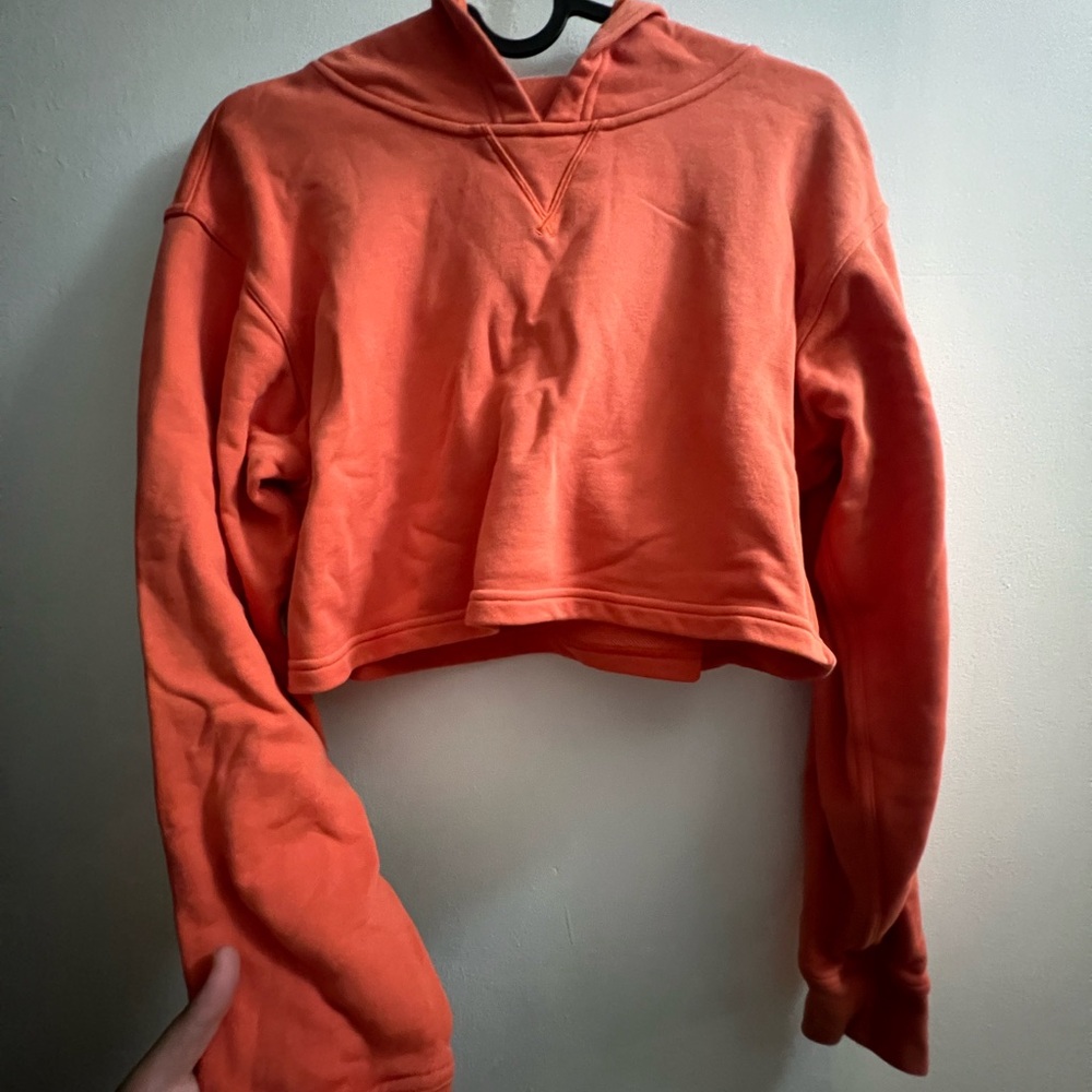 Lululemon Orange Cropped Hoodie